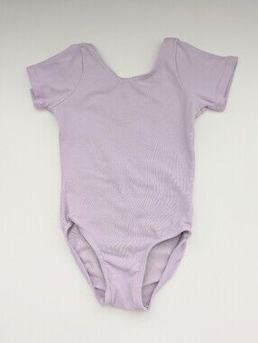 Mondor Girls' (6X-7) Mauve Short-Sleeve Dance/Ballet One-Piece Leotard/Bodysuit
